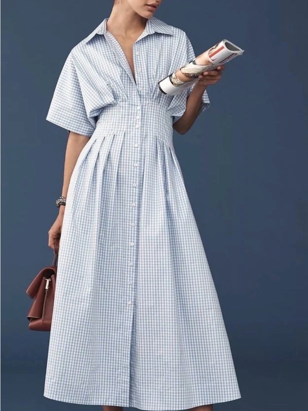 Anthropologie Exquise Tobie Gingham Dress